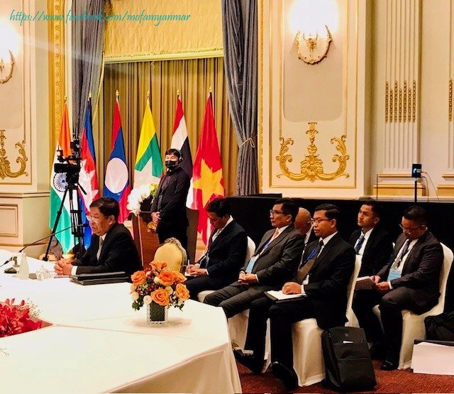 Union Minister for Foreign Affairs H.E. U Than Swe attends the 12th Mekong- Ganga Cooperation Foreign Ministers’ Meeting in Bangkok, Thailand